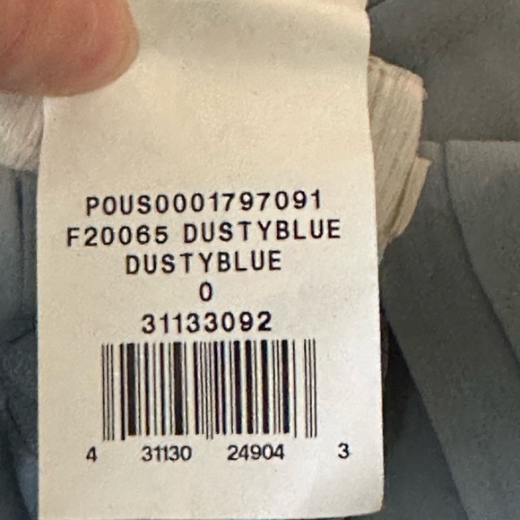 David’s Bridal Dusty Blue DayDream Dress with Flutter Sleeve Full Skirt size 0 - Picture 14 of 14